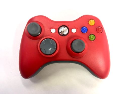 [Xbox 360] Bezdrátový Ovladač - červeno-bílý (estetická vada)