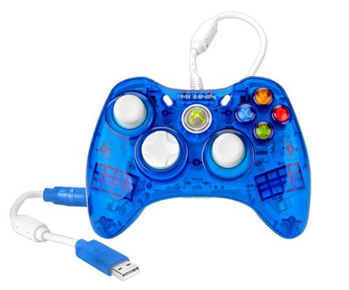 [Xbox 360] Drátový Ovladač Rock Candy - modrý