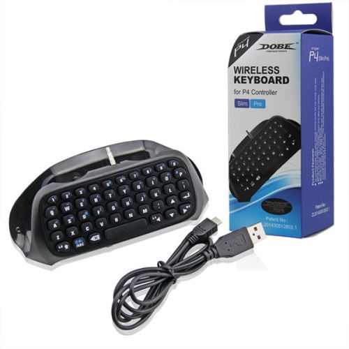 [PS4] Bezdrátová Klávesnice Chatpad - černá (nová)
