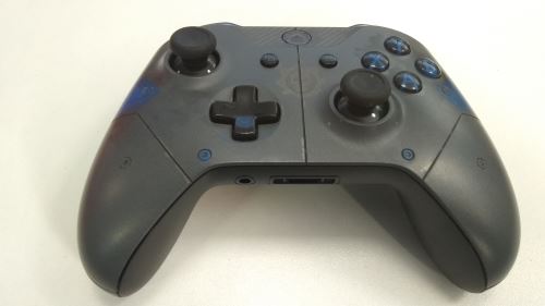 [Xbox One] S Bezdrátový Ovladač Custom - šedomodrý s lebkou